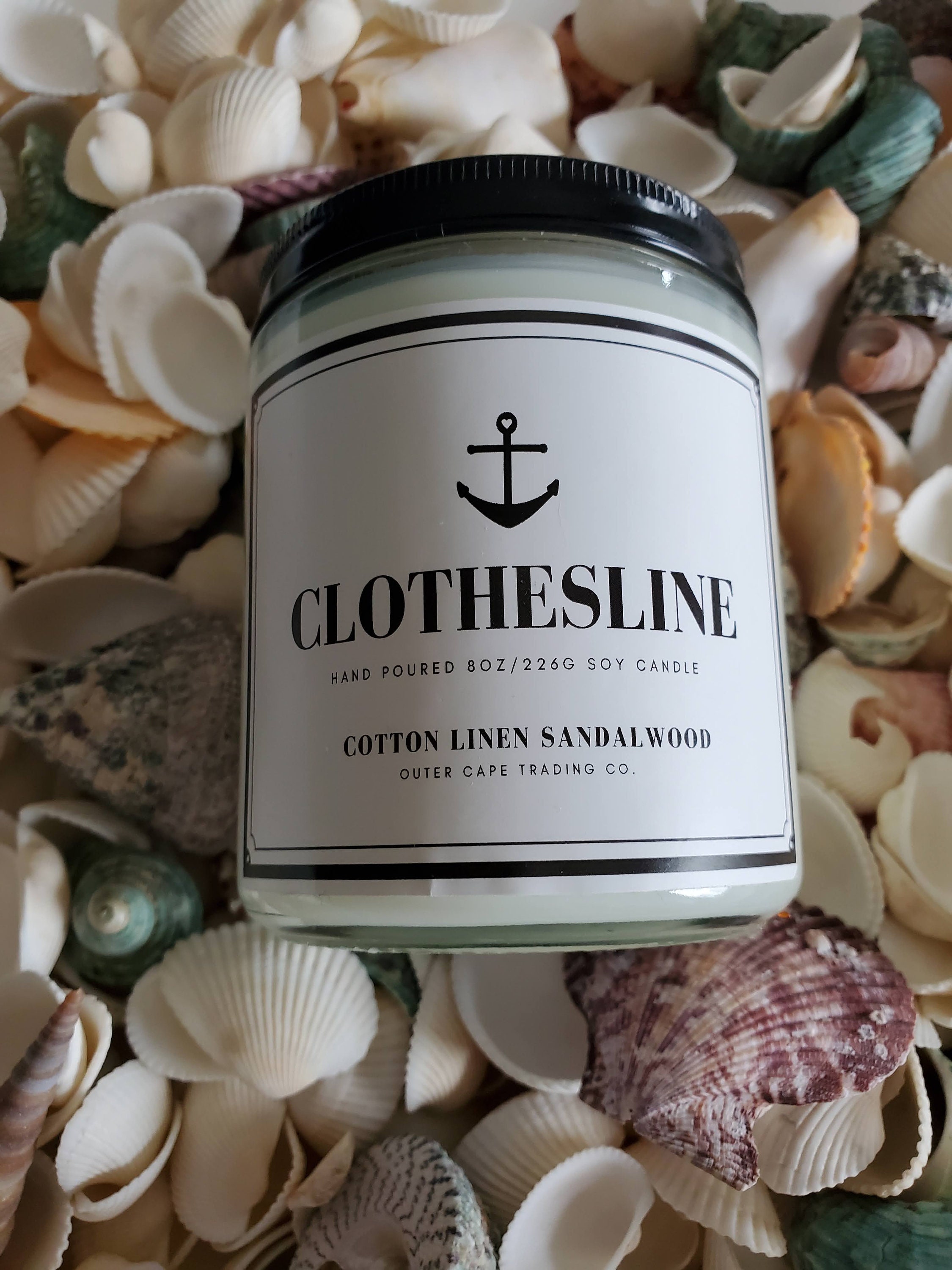 Clothesline Soy Wax Crackling Wooden Wick Candle Birthday Clothesline Soy Wax Crackling Wooden Wick Candle Birthday