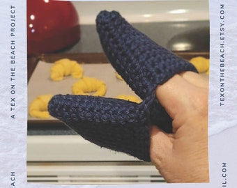 Crochet Pattern Fingertip Oven Mitt