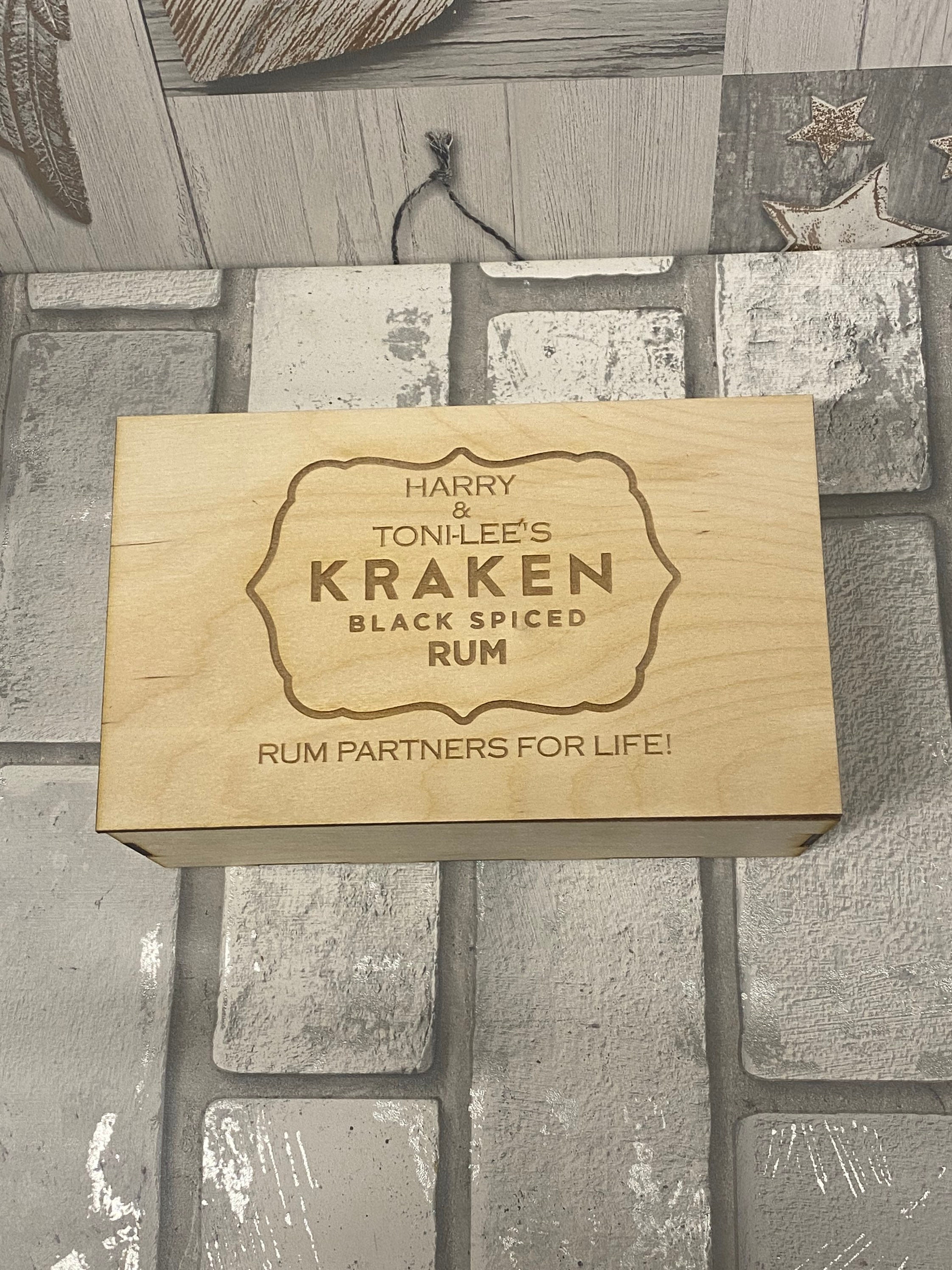 Personalised kraken rum glass set custom rum glass tumbler Etsy