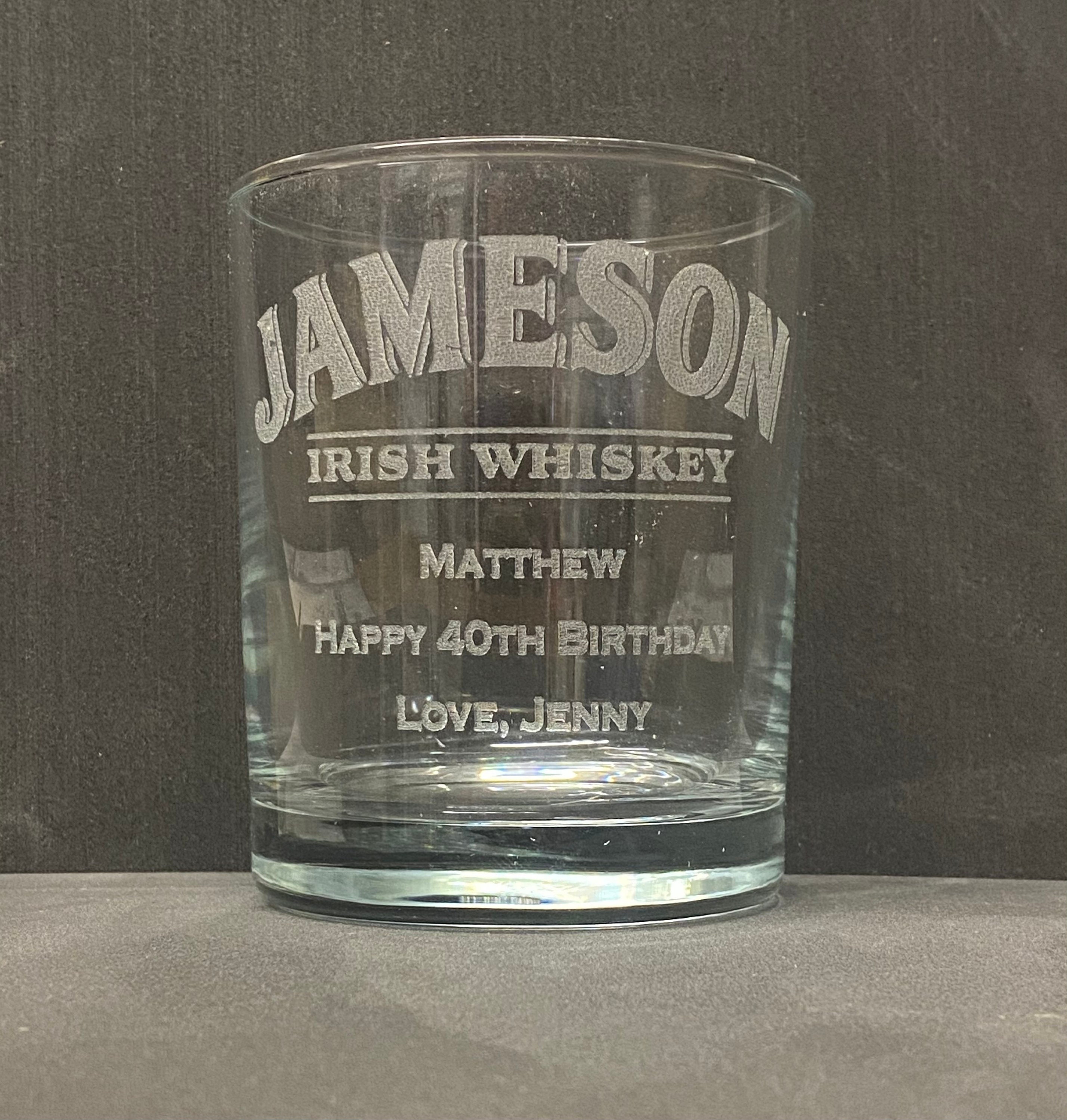 Personalised Jameson Whiskey Glass Gift Set Custom Whiskey Etsy UK