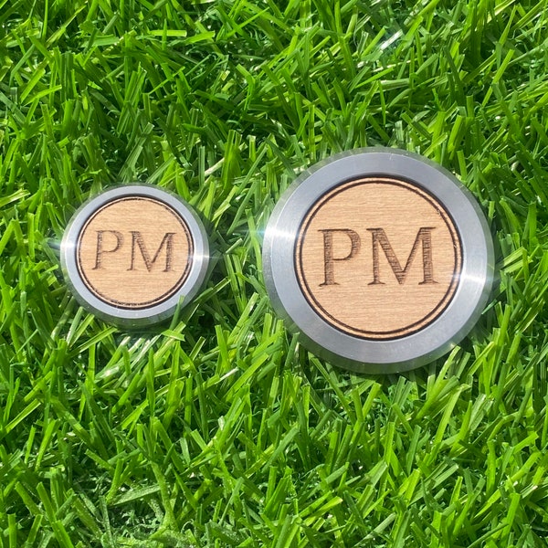 Personalised golf ball marker, custom golf ball marker, gifts for him, Father's Day gift, grandad gift. Golfing gift set