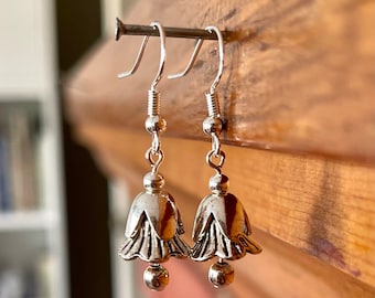 Tibetan Silver Bell Earrings
