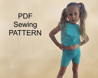 Sports suit for kids - PDF Pattern, Girl’s suit sewing pattern, pdf patterns kids, girls sewing patterns, clothing patterns PDF