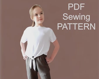 PDF pattern of Blouse, Sewing Pattern top for girl, PDF pattern of blouse, clothing pattern PDF, pdf pattern for girls, pdf pattern for kids