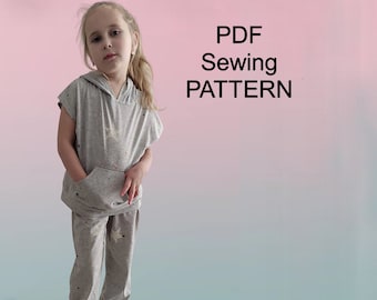 Sports suit for kids - PDF Pattern, Girl’s suit sewing pattern, pdf patterns kids, girls sewing patterns, clothing patterns PDF