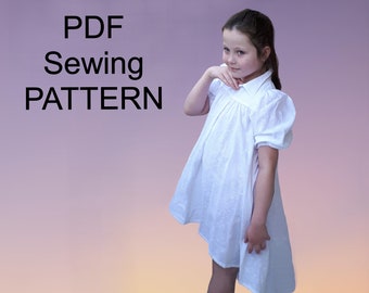 Vestido de verano niña - Patrón PDF, Patrón PDF niña, Patrones pdf niños, Patrón blusa pdf, Patrón vestido pdf, Ropa pdf