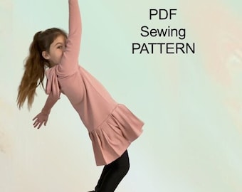 Vestido plisado - Patrón PDF, Patrón PDF niñas, patrones pdf para niños, patrones de costura niñas, patrón pdf vestido, patrón pdf vestido