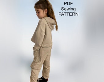 Pantalones de niña kargo - patrón pdf, patrones pdf para niñas, patrones pdf para niños, patrones de costura para niñas, patrones de ropa pdf, patrones pdf