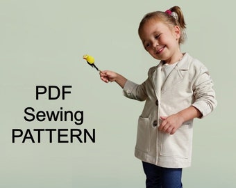 Girls  Jacket - PDF Pattern, Sewing Patterns for girls, PDF pattern for girls, sewing patterns for kids, pdf patterns for kids