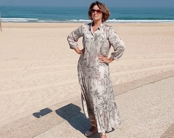 PDF pattern long shirt Dress, PDF pattern plus size women clothing, sewing pattern of shirt dress, PDF pattern for women