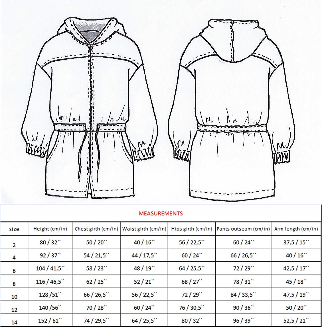 Windbreaker PDF sewing pattern PDF pattern for parka PDF | Etsy