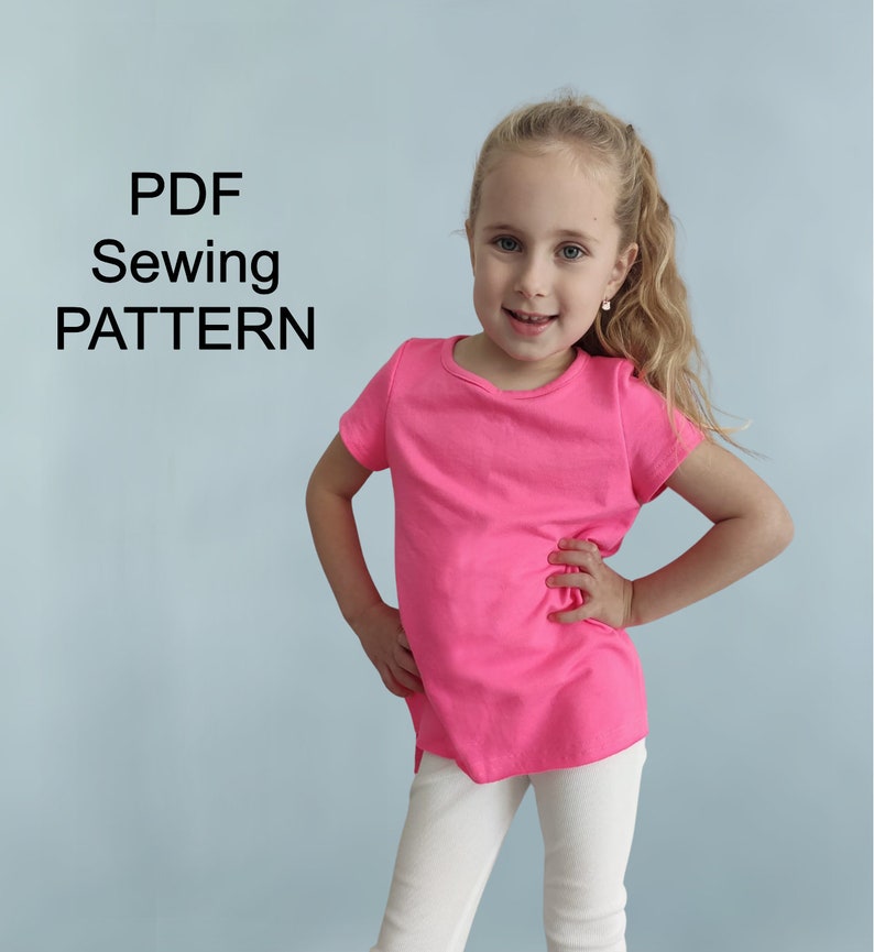 PDF Girls Tshirt Pattern PDF Pattern for Girls Pdf Etsy