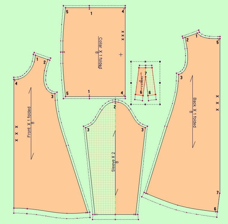 Turtleneck dress for girls PDF sewing pattern PDF pattern | Etsy