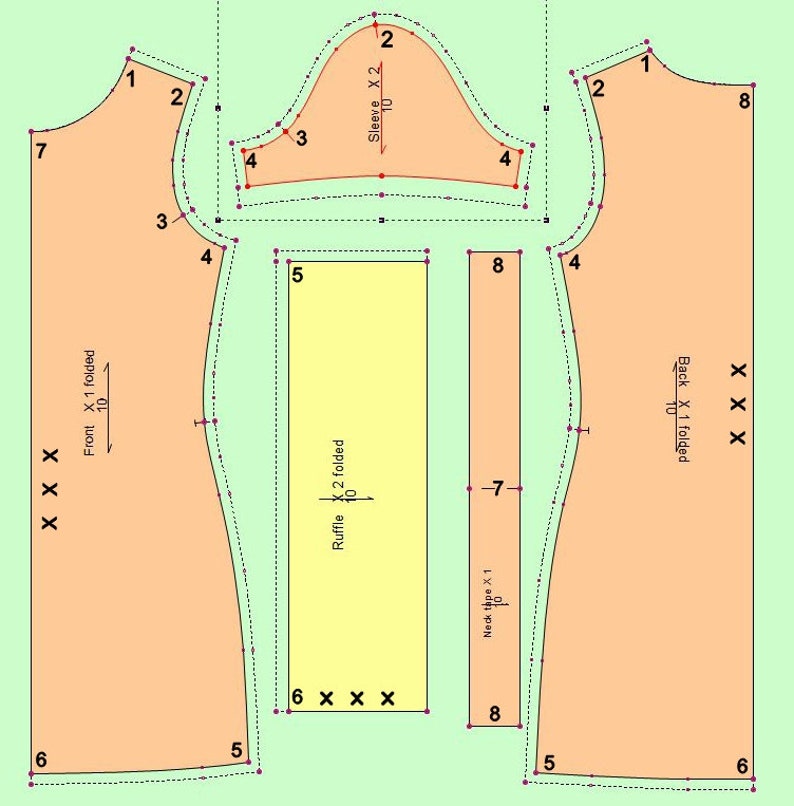 girls sewing patterns pdf patterns for kids PDF pattern for girls Girl\u2019s smart dress PDF Sewing pattern pdf pattern pdf pattern blouse