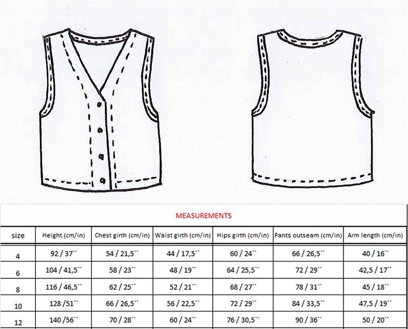 Girls sleeveless top pdf Pattern, PDF pattern for girls, clothing pattern s PDF, girls sewing patterns, pdf pattern blouse image 2