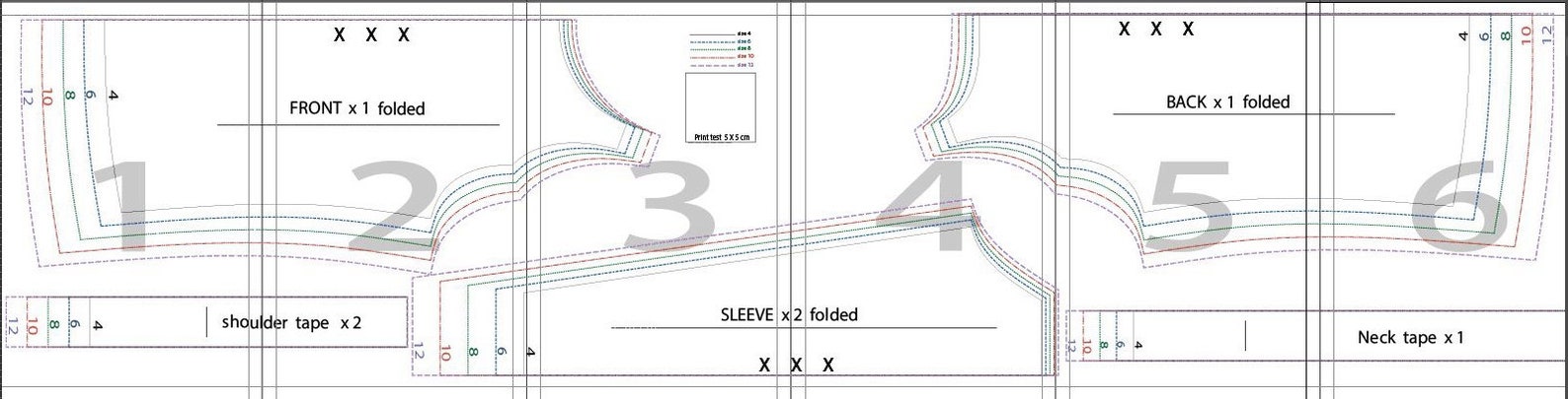T-shirt PDF Sewing Pattern, PDF Pattern for Kids, PDF Pattern of T ...