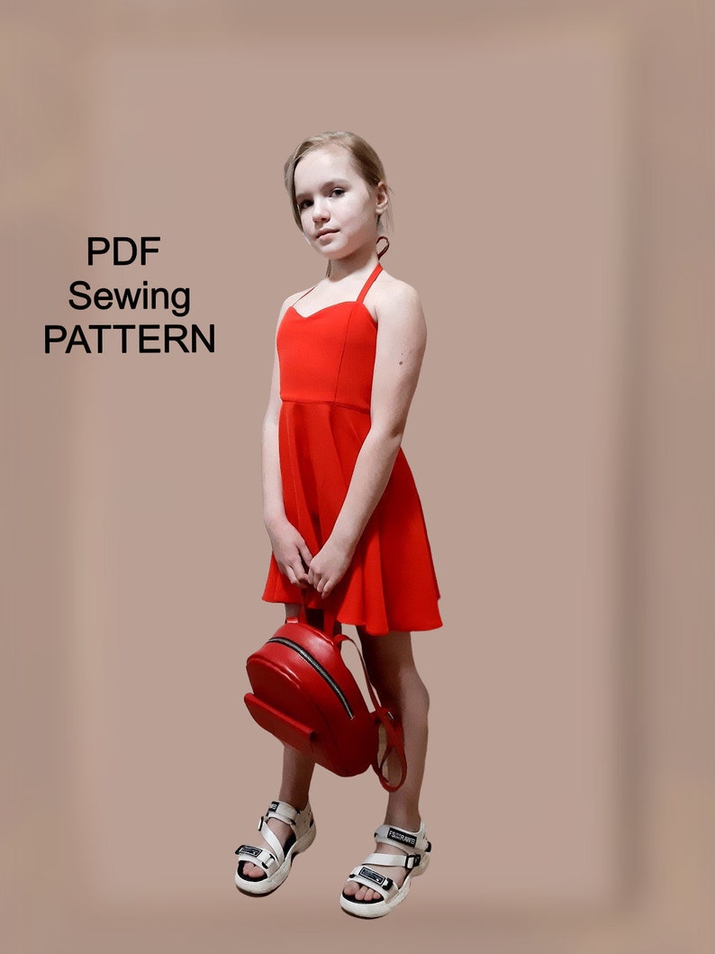 Elegant Halter Dress PDF Pattern PDF Pattern of Dress Dress - Etsy