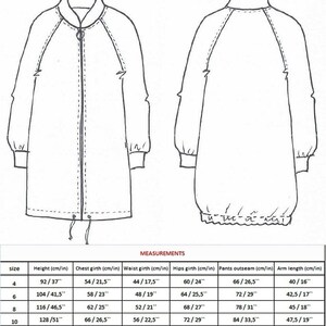 Long Jacket With Zipper - PDF Sewing Pattern, PDF Pattern for Coat, PDF ...