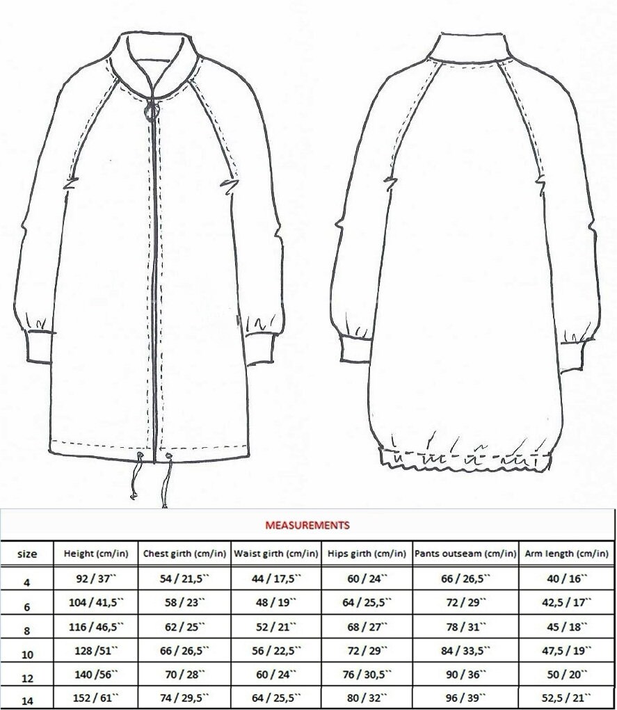 Long Jacket With Zipper - PDF Sewing Pattern, PDF Pattern for Coat, PDF ...
