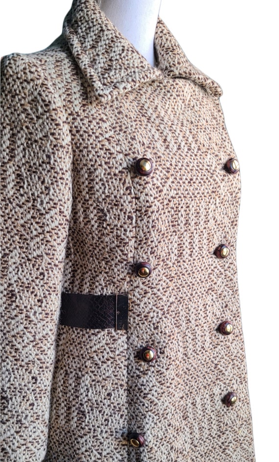 Vintage Brown Wool Coat - image 4