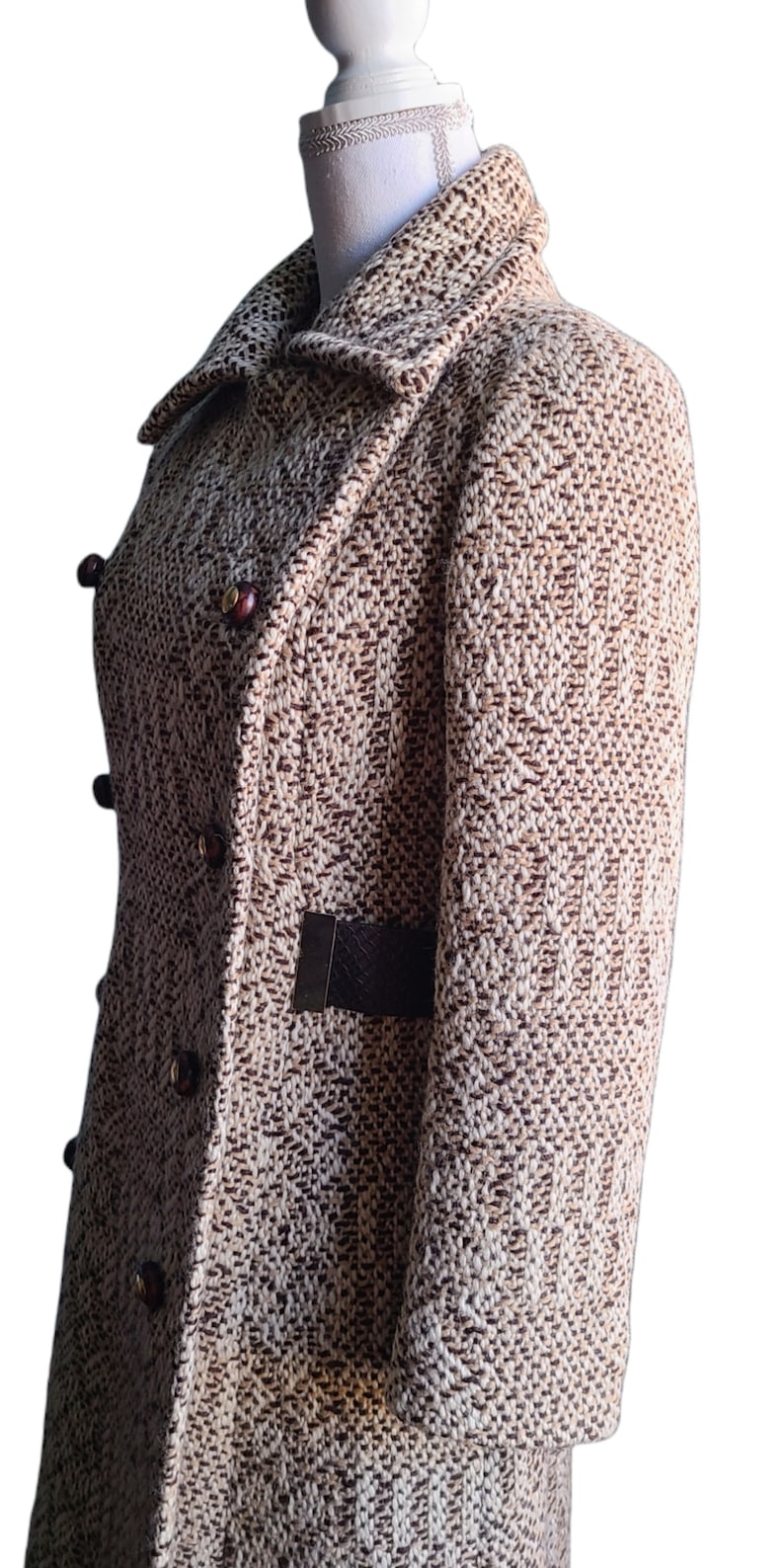 Vintage Brown Wool Coat Etsy