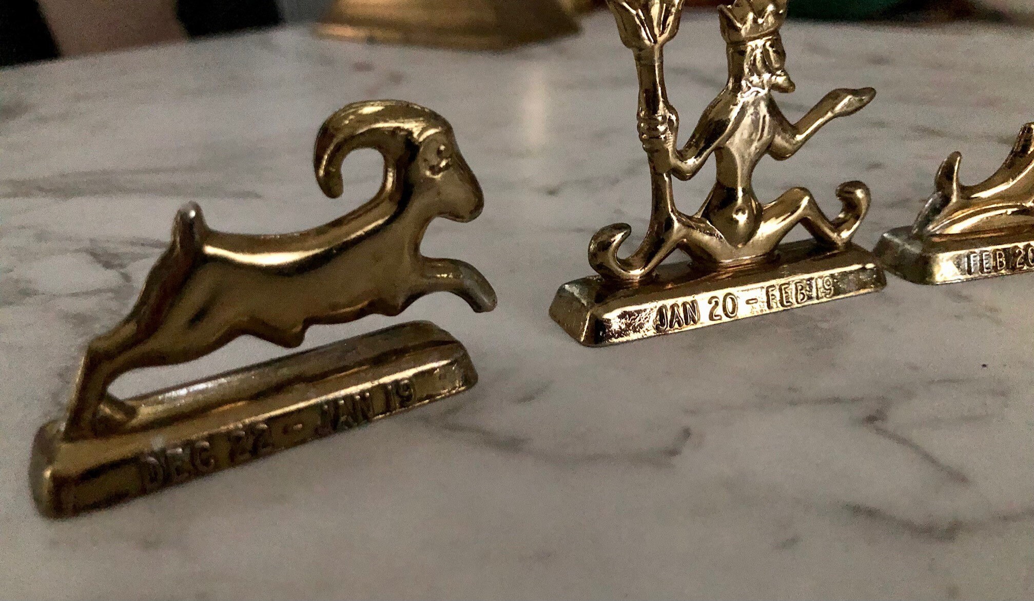 Complete Set of Brass Zodiac Figures 12 Pieces. Made in Etsy UK