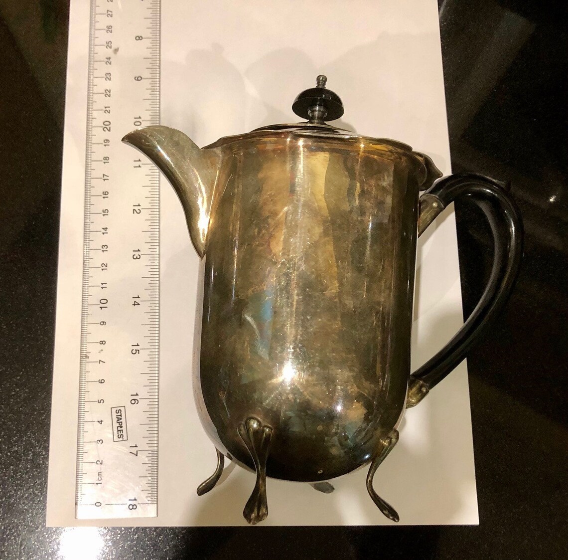 Vintage Silver Plated Teapot With Round Base and Legs Etsy