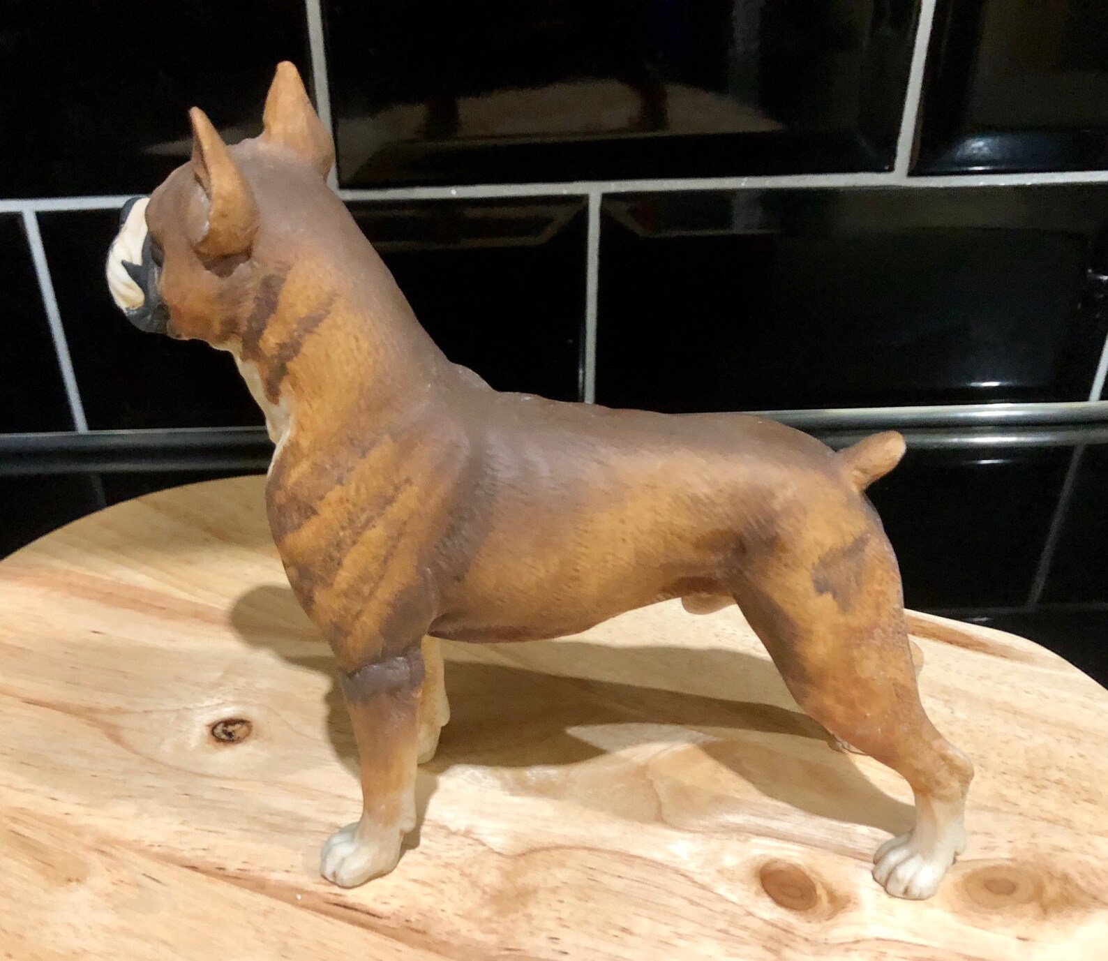 Porcelain Male Boxer Dog Figurine by Sadek 7733 Etsy