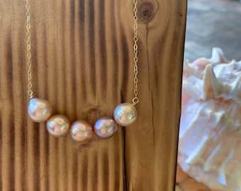 Pearl Necklace, Pink Pearl, Pearl Jewelry