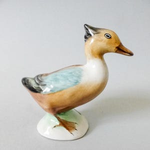 Vintage mandarin duck,mallard figurine,Vintage Hungarian porcelain bird  figurine,hand painted FREE SHIPPING WORLDWIDE