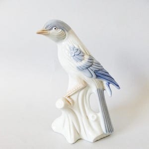 Vintage  porcelain bird figurine, blue bird statuette FREE SHIPPING WORLDWIDE
