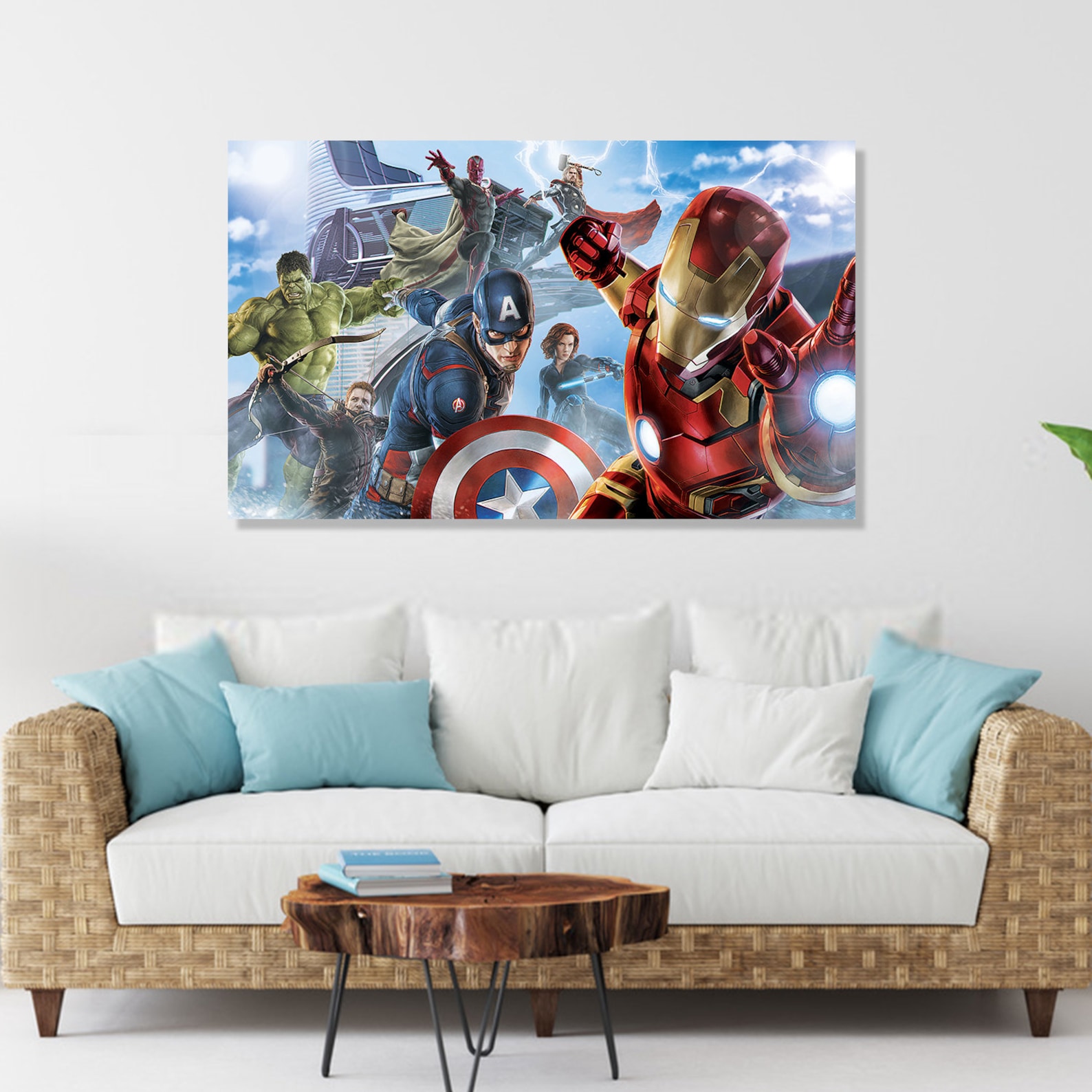 Avengers Canvas Wall Art Avengers Assemble Canvas Print Etsy