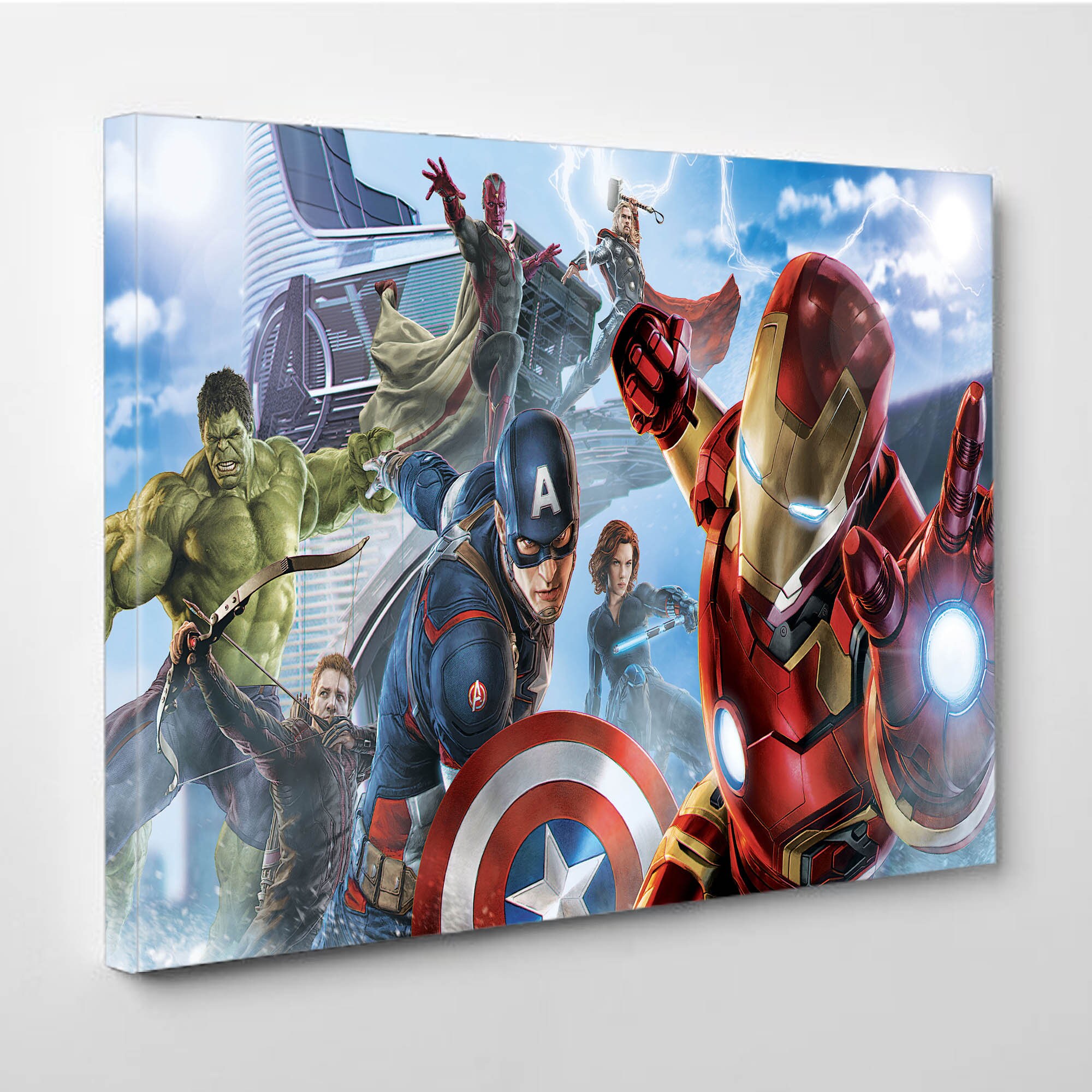Avengers Canvas Wall Art Avengers Assemble Canvas Print Etsy