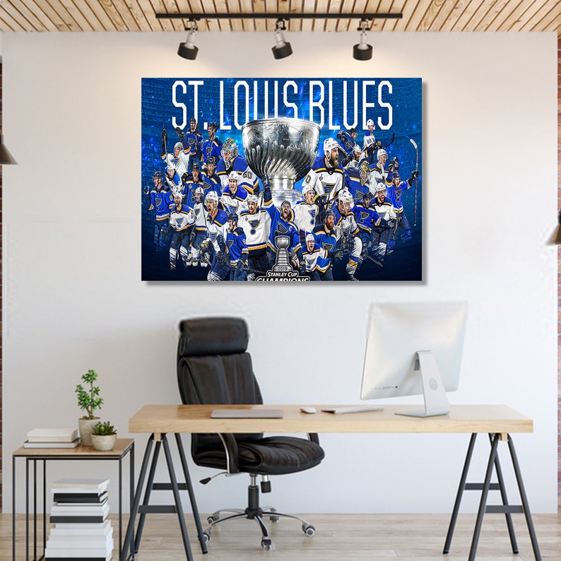 Louis Blues Canvas Frame canvas wall art for home decor ready to hang St