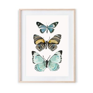 Printable Blue Butterflies Art, Digital Art, INSTANT DOWNLOAD, Butterfly Printable Art, Moth Wall Art