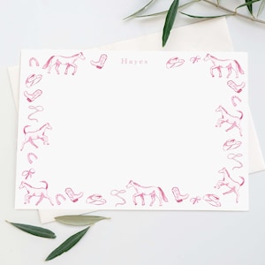 Cowboy Stationery / Biglietti di auguri per ragazze / Nota personalizzata / Western / Regalo per baby shower