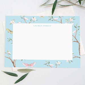 Briefpapierset chinoiserie met kersenbloesem | Gepersonaliseerde kaartenset | Trouwbriefje | Bedankkaart | Vakantiecadeau | Gepersonaliseerde cadeau