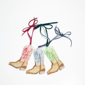 Cowboystiefel Ornament | Boot wiederverwendbar Geschenkanhänger | Weihnachtsgeschenk