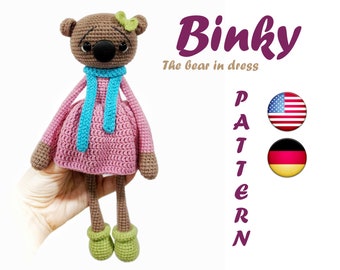 Crochet Pattern Teddy Bear Koala Hakelanleitung Amigurumi DIY OOAK Handmade toy