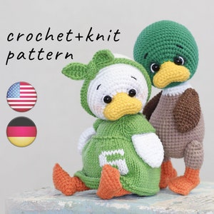 Crochet pattern Duck Amigurumi pattern goose - crochet animals PDF Tutorial - Amigurumi crochet patterns - make own cute duck Häkelanleitung