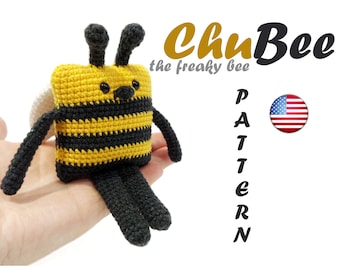 Biene Häkelanleitung ChuBee Amigurumi Fantasy Tiermuster handgemachtes Spielzeug