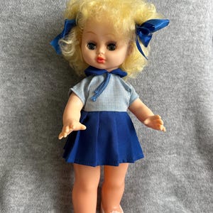Rare Vintage USSR Doll Nelly – 1988 – 35 cm – New With Tag – Original Outfit – Blond Beauty With Lashes and Charm