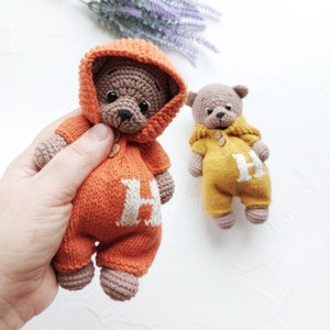 Teddy Häkelanleitung Amigurumi Häkelanleitungen Tiere gehäkelt Kleidung für winzige Teddybären gestrickt Häkelanleitung PDF Tutorial Bild 7