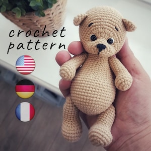 Crochet teddy bear pattern Amigurumi crochet pattern - crochet animals - amigurumi tutorial - Häkelanleitung - Usti bear