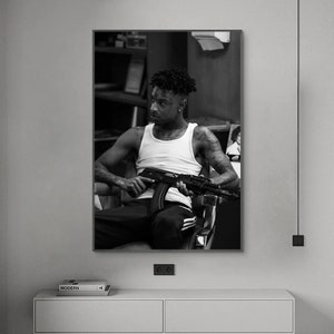 21 Savage Poster, Music Poster, Canvas Poster, Wall Art, Home Decor, No Frame