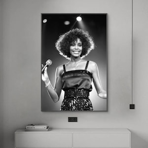 Whitney Houston Poster, Music Poster, Canvas Poster, Wall Art, Home Decor, No Frame