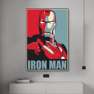 Iron Man Poster, Avengers Poster, Canvas Poster, Wall Art, Home Decor, No Frame