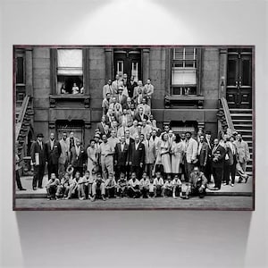 Great Day In Harlem Poster, Jazz Poster, Musik Poster, Leinwand Poster, Wandkunst, Wohndekoration, ohne Rahmen