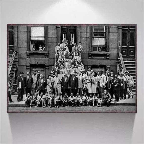 Great Day In Harlem Poster, Jazz Poster, Music Poster, Canvas Poster, Wall Art, Home Decor, No Frame