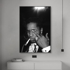ASAP Rocky Poster, Poster musicale, Poster su tela, Arte da parete, Decorazione per la casa, Senza cornice